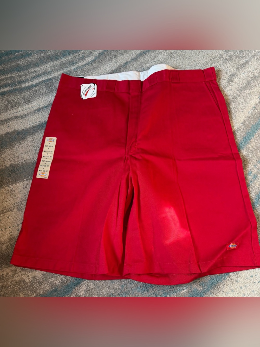 NWT Dickies Men's Red Flat Front Work Shorts Size 46